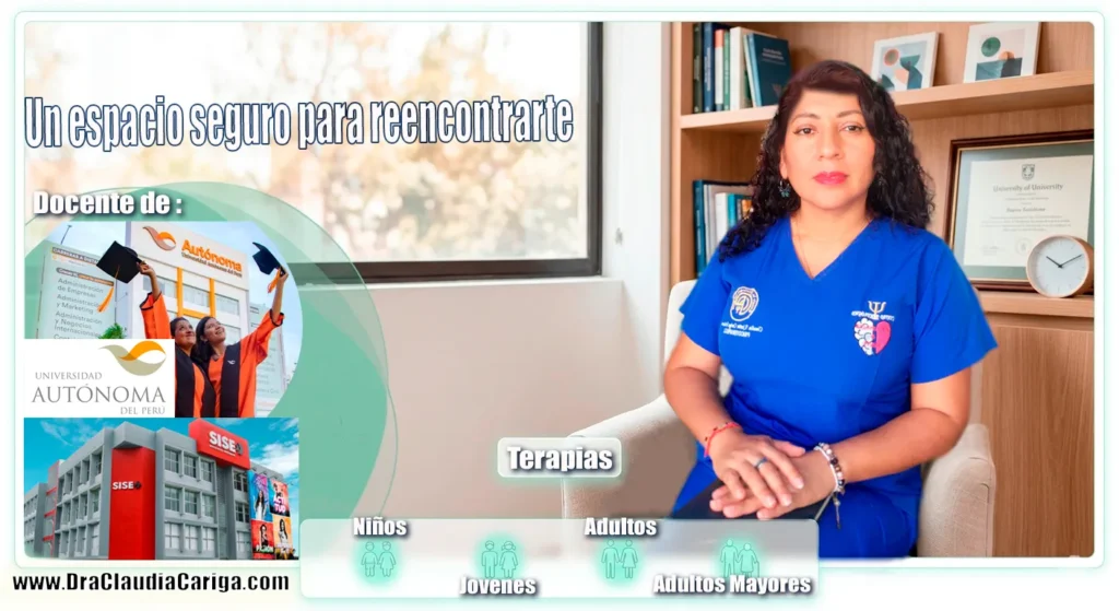 Terapias psicológicas para niños, adultos, adultos mayores, parejas. Magister Psicóloga Clínica Claudia Cariga.